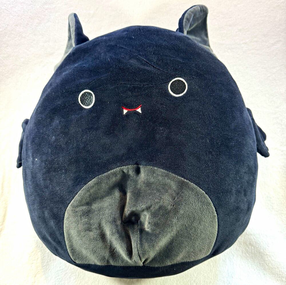 Black/Gray Bat Plush Doll w/ Small Wings, Soft, Small 6-14in, Ages 3+